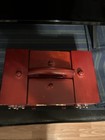 Vintage Wooden Fold Out  Sewing Box With Thread   Notions