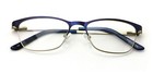 Women Stainless Steel Metal  Non-prescription Eye Glasses Frame Clear Lens Half