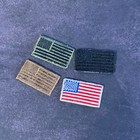 American Flag Iron-on Patch   Embroidered Flag Patches   Multiple Colors   Sizes