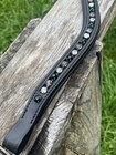 Leaders Crystal Leather Browband - Black Leather - 15   