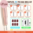 Gel Nail Polish Kit With U V Light And Nail Drill Kit 75 Pcs Gel Polish Nail Set