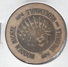 E-z Shop Token coin chip  Indian Head Wooden Nickel