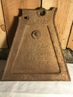 Vintage Cast Iron American Seeding Machine Company Side Cover   Steampunk