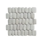 Canine White Natural Stone Mosaic Wall   Floor Tile   16 8 sqft 