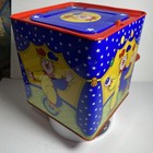 Vintage 1997 Schylling Tin Musical Wind Up Jack In The Box Circus Clown jester