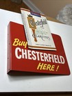 1950s Original Vintage Chesterfield Cigarettes Sign Metal Flange L m Made In Usa
