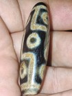 Pre-1400 Indo tibetan Old Agate 9 Eye Motif Dzi Bead 50 18 13mm 17 1 Grams 