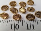 Vintage Buttons Set Of 12 Small Gold Tuz2604