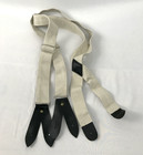 Knitted Cotton Webbing Suspenders With Leather Ends