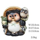 Shigaraki Ware Tanuki Ornament Pottery Raccoon Dog Flog Owl Lucky Charm New