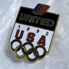 United Airlines 1992 Barcelona Spain Usa Olympics Olympic Games Lapel Hat Pin