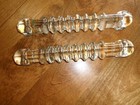 Pair Vintage 12    Clear Glass Pyrex Usa Made Strain Insulator