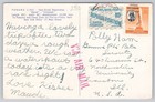 Vintage Postcard Panama Line Ss Cristobal Steamship Haiti Air Mail Stamp 1950s