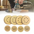 Grit Sanding Discs 5  8-hole Hook Loop Orbital Sander Paper 220-150-120-80-60