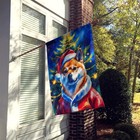 Shiba Inu Christmas Flag Canvas House Size Dac8513chf