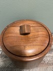 Vintage Mid-century American Walnut Ice Bucket With Glass Liner
