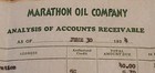 1934 Marathon Oil Company Receipt Rare Accounts Receivable Little Rock Ark S2