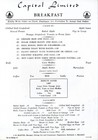 1964 Baltimore   Ohio Railroad    the National Limited    Dining Car Breakfast Menu