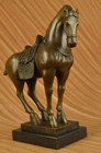 Large Vintage Hot Cast Bronze Tang Horse Metal Ornament Figurine European Statue