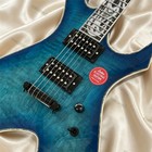 Warlock Solid Electric Guitar Stainless Fret Fr Bridge Blue Flamed Maple Top