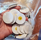 Gallon Size Bag Hoyle White Poker Chips 2 9 Lbs 1 3 8  Discs For Craft Or Use