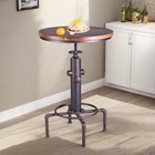 Industrial Bar Table 31 5-41 3  Adjustable Pub Table Kitchen Dining Coffee Bi   