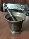Antique Bronze Mortar   Pestle 18th 19th Century Apothecary Pharmacy