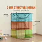 Large 3-tier Cat Cage 28 X 28 X 41  Metal Wire Playpen Catio With Hammock