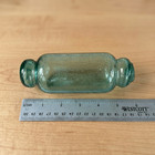 Japanese Rolling Pin Glass Float - Authentic Vintage Japan Fish Net Buoy - Aqua