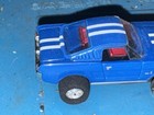 Model Motoring Aurora Tjet Ford Mustang Blue White Halo Slot Car