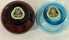 2-vintage 1950 s Mcm Sake Cordial Shot Glasses Etched Colored Wheat Pattern 2oz