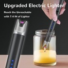 2 Pack Electric Candle Lighter Usb Rechargeable Lighters Windproof Plasma Arc   