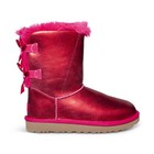Ugg Bailey Bow Glisten Radish Suede Sheepskin Short Women s Boots Size Us 7 New
