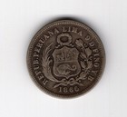 Peru 1866 1 5 Sol Silver Coin You Grade L2