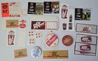 Lot Of 21 Dr Pepper Items    Stickers  Kids Badges  2 Buttons  Coupons  Etc   