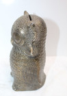 Vintage 1970 s Metal Owl Bank Mcm No Stopper Silver-tone 5  Tall