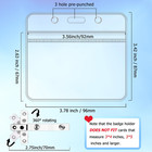 5 Pcs Thick Clear Badge Holders With Clip     Horizontal Id Card Holders Waterproo