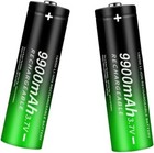 2 Pack 3 7 Volt 18650 Rechargeable Batteries High Capacity 9900 Mah Free Shippin