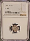 1869 H10c Seated Liberty Silver Half Dime Ngc Pf61 Proof
