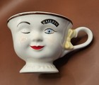Vintage 1996 Baileys Irish Cream Mrs Yum Winking Face Cup - Rare Yellow Bow Red