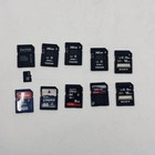 Mixed Lot 10 Memory Cards Sd Sdhc Microsd Sandisk Toshiba Sony Kingston