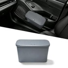 Car Trash Can With Lid abs Hanging Bin For Door seat Back Organizer Gray