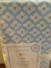 Pottery Barn Kids Trellis Organic 100  Cotton Fitted Crib Sheet Blue - New