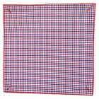 Alara Mens Handkerchief Pocket Square Red Blue Check Cotton Designer Hanky 12 5 