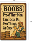 Funny Boobs Beer Tin Sign Retro Pin-up Bar Pub Man Cave Wall Decor Metal Sign