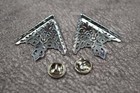 Art Deco Vintage Gothic Triangle Unique Collar Tips In Real 935 Argentium Silver