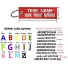 Custom Embroidered Keychain Personalized Bike Bag Luggage Name Tags Double Sided