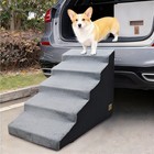 Bingopaw Pet Ramp Memory Foam Dog Steps Stairs Portable Cat Puppy Ladder For Bed