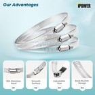 Ipower 2 Pcs 3 Inch Adjustable 304 Stainless Steel Duct Hose Clamps For Ducting