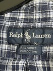 Ralph Lauren Blue White Plaid Flannel Long Sleeve Sz Xl